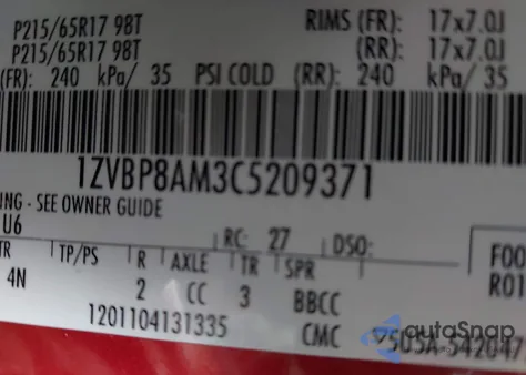 2012 Ford Mustang V6 Premium из США, поврежденный, VIN 1ZVBP8AM3C5209371